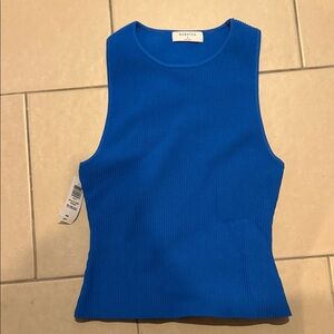 Aritzia Babaton Royal Blue Ribbed Tank Top NWT